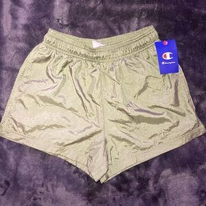 NEW S Olive Green Champion UO Exclusive Woven Taslan 3” Short LIMITED EDITION